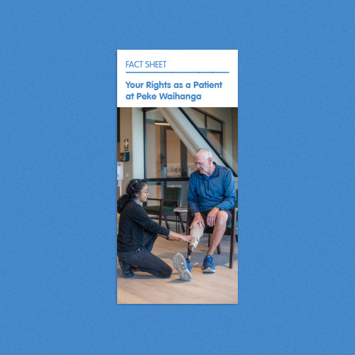 Read about your rights a patient at Peke Waihanga.